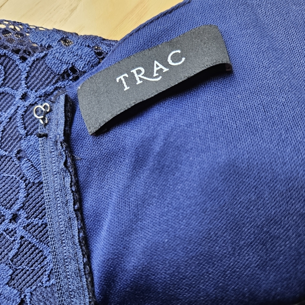 Trac Navy Lace Detail Dress XS - Picture 7 of 8